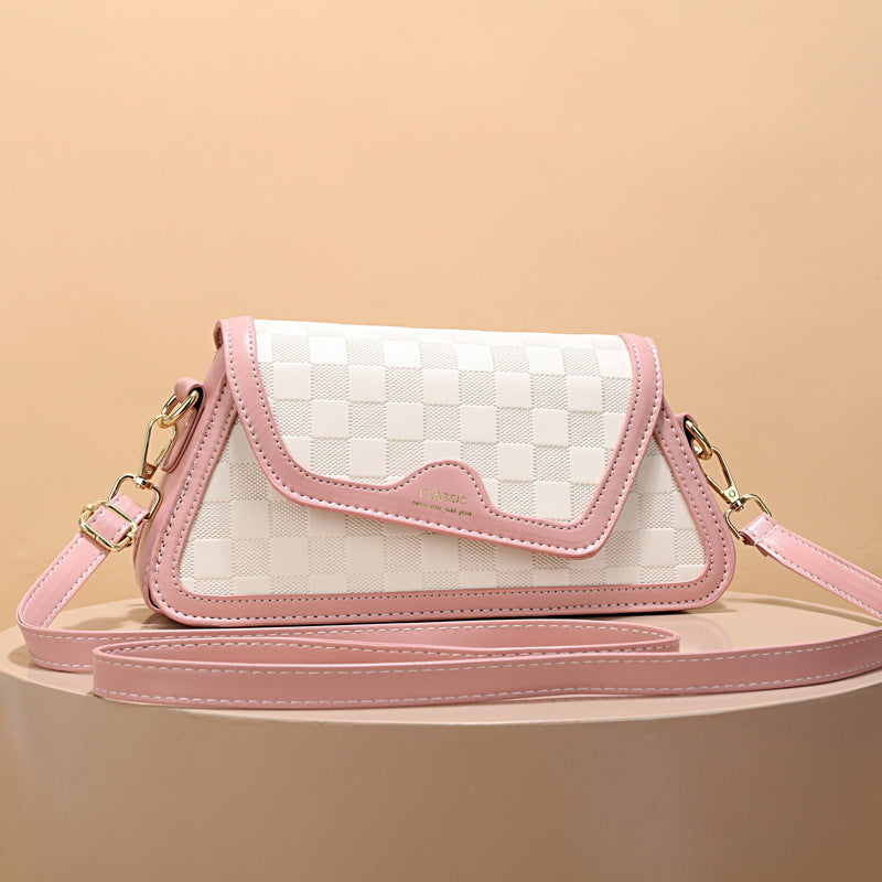 Women's bag 2024 summer new arrival: minimalist trendy fashion small square bag, shoulder bag, crossbody bag, color block cross-border handbag