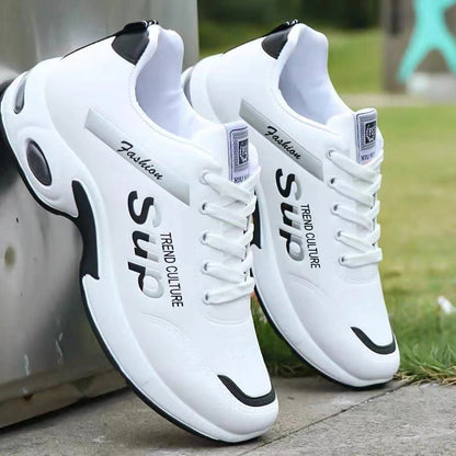 Cross-border men's shoes: new korean style fashionable men's shoes, breathable flyknit yeezy sneakers, soft sole athletic casual trendy shoes - wholesale