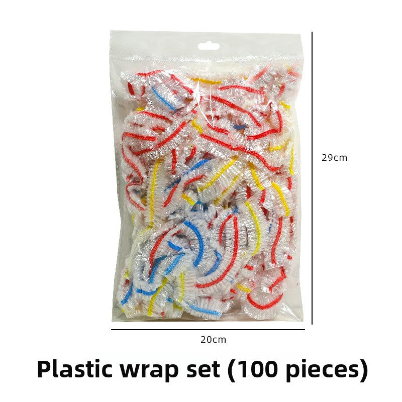 PE one-time plastic wrap set vegetable household refrigerator fresh-keeping cover disposable plastic wrap bag plastic wrap cover