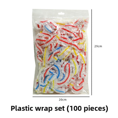 PE one-time plastic wrap set vegetable household refrigerator fresh-keeping cover disposable plastic wrap bag plastic wrap cover