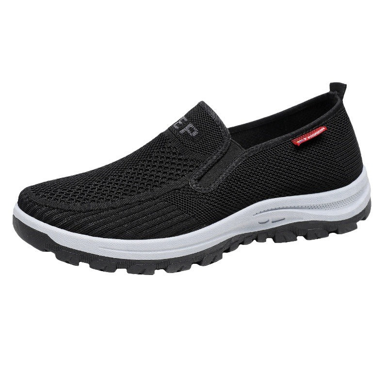 Slip-on loafers, flyknit mesh breathable driving shoes, minimalist men's shoes, soft sole casual shoes for men - cross-border wholesale