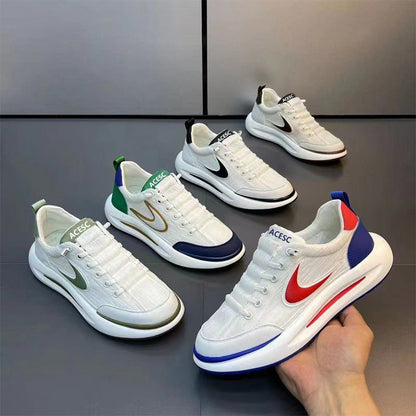 Ice silk mesh men's shoes 2025 new korean style trendy "forrest gump" shoes popular thick-soled dad shoes breathable athletic shoes