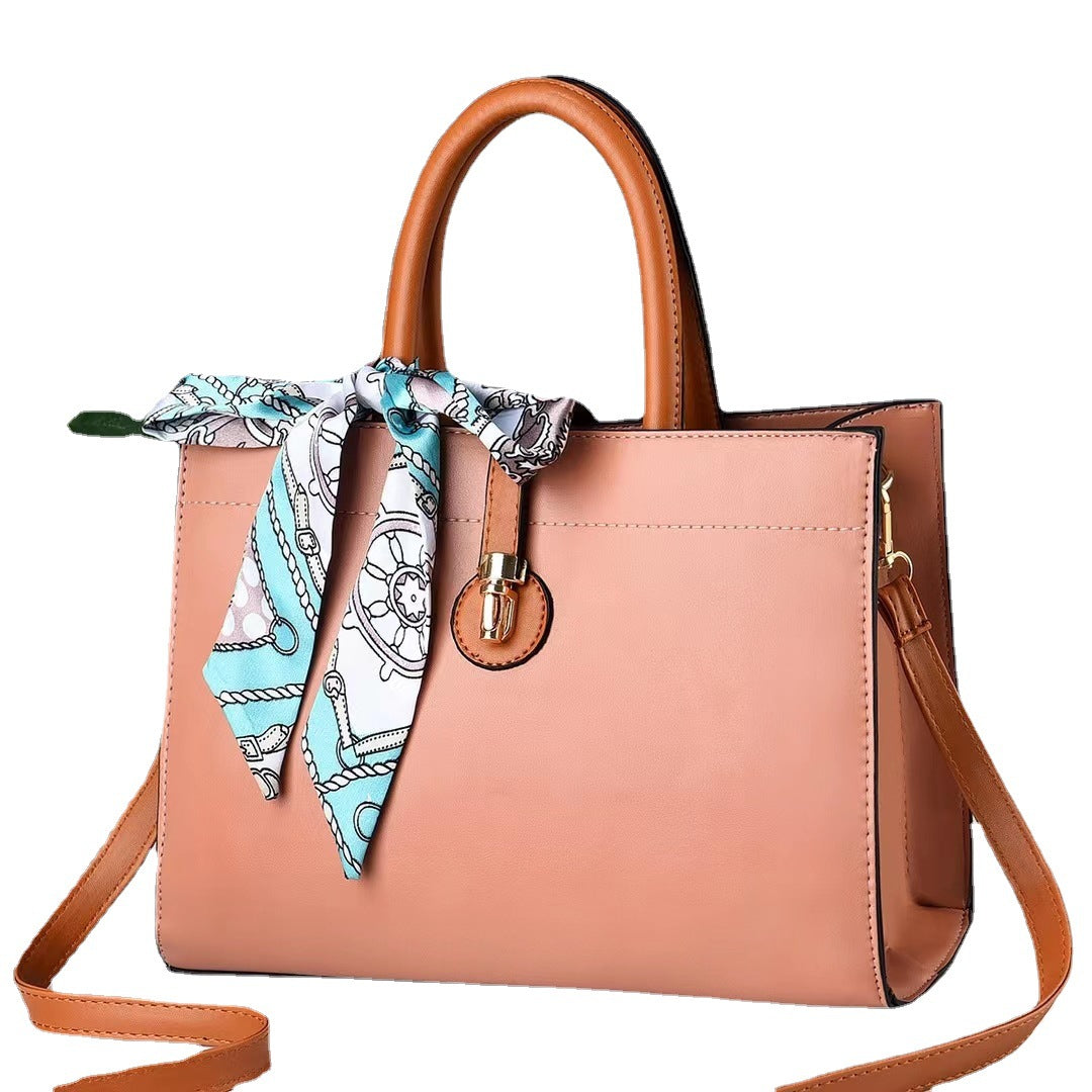 2026 new fashion silk scarf handbag large capacity shoulder bag ladies bag high-end texture crossbody bag - dropshipping available