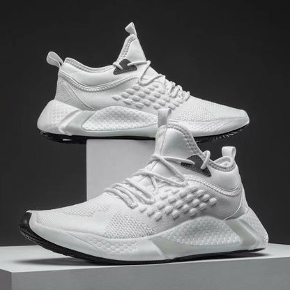 Customized flyknit yeezy sneakers 2024 new low-top lace-up athletic running shoes cross-border trade fashion men's shoes