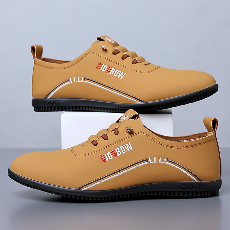 Soft-soled men's shoes, soft leather men's business casual shoes, slip-on lightweight loafers