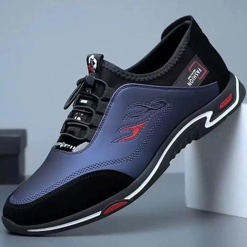 Soft-soled men's shoes, new for spring/summer 2025. casual leather slip-on sneakers, british style low-top, easy slip-on design. wholesale