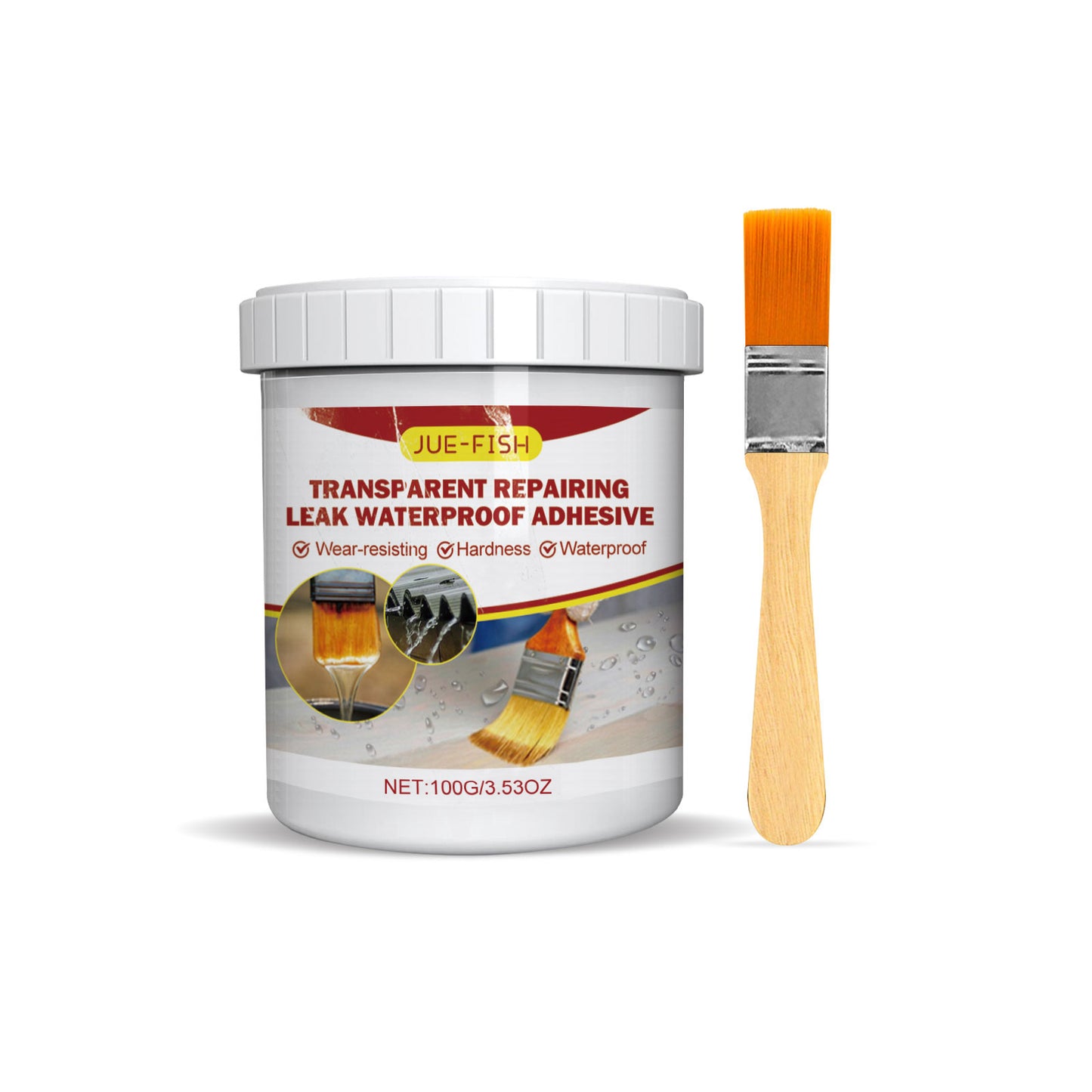 Jue-Fish waterproof glue transparent leak repair bathroom floor permeable waterproof agent refurbishment bright leak-proof coating