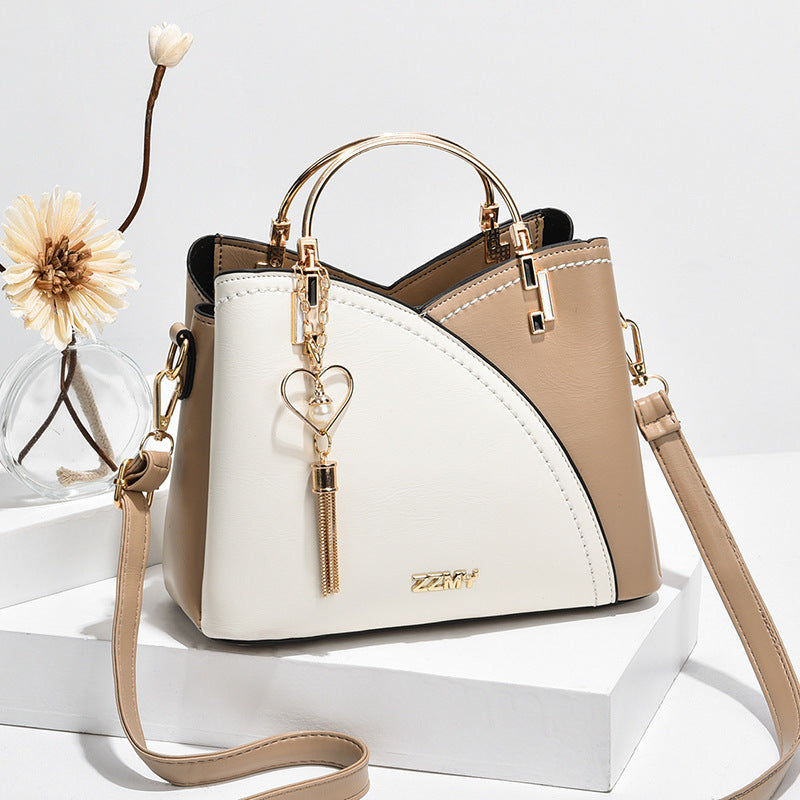 Women's handbags: 2024 new trendy tote bag, korean style color block, large capacity fashion shoulder & crossbody bag - dropshipping available