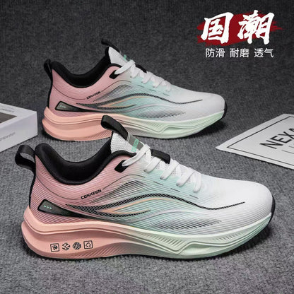 Plus Size Men's Shoes 2026 New Style Soft Sole Student Shock Absorbing Rebound Sports Shoes Breathable Outdoor Running Shoes Wholesale