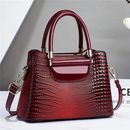 New trendy fashion women's bag - shoulder bag, crossbody bag, handbag - vintage crocodile pattern, large capacity, mom bag - dropshipping available