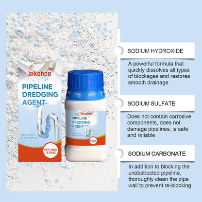 JAKEHOE sewer dredging agent, daily sink drain pipe, kitchen toilet pipe dissolve and prevent blockage