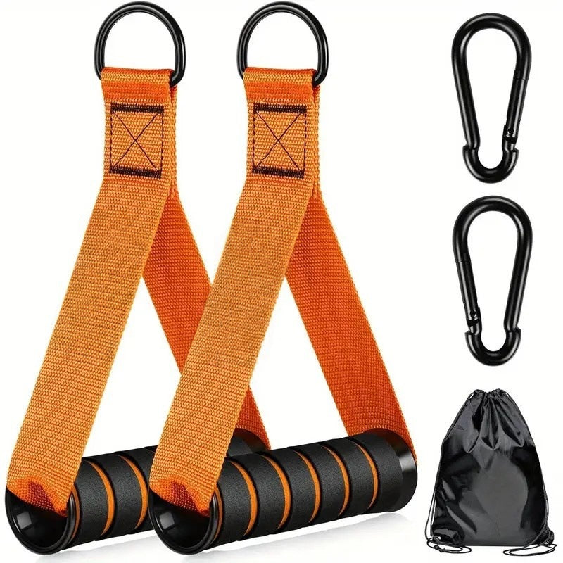 Resistance band handle - dual color grip, pull rope handle, back resistance band accessory, fitness equipment accessory