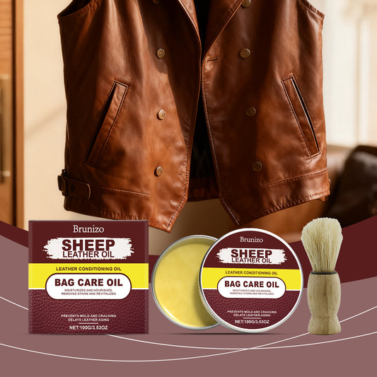 Brunizo Leather Bag Maintenance Oil, Leather Bag Maintenance Clean Glossy Care Polish Gloss Cleaning Care Oil