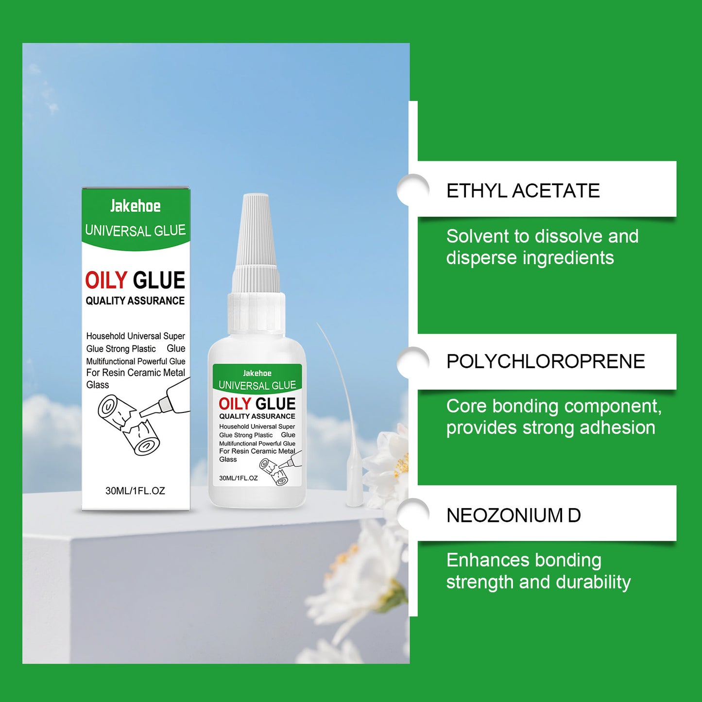 JAKEHOE oil glue, waterproof, moisture-proof, firm and long-lasting multi-purpose suitable for household maintenance DIY tools
