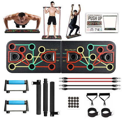 Cross-border multifunctional abdominal push-up board fitness board stand home exercise chest and abdominal muscle fitness equipment set