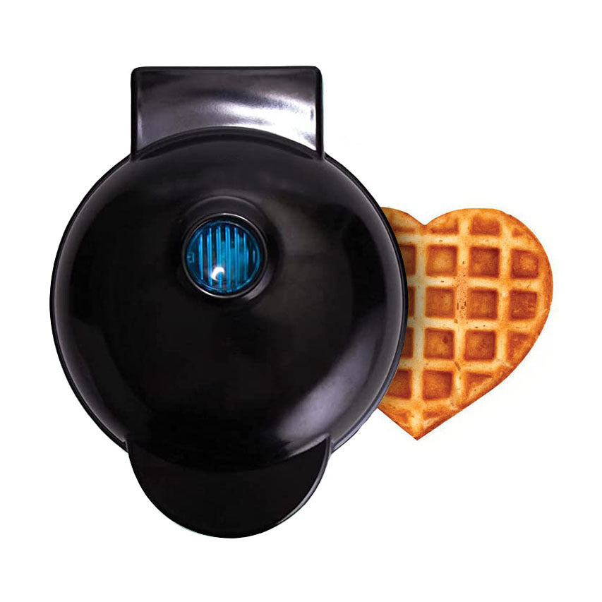 Portable mini heart waffle maker bread maker round sandwich maker light meal maker breakfast maker heart-shaped waffles