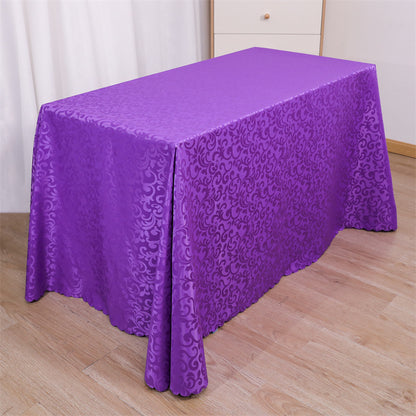 Tablecloth wedding event stall meeting engagement tablecloth red long table wholesale rectangular white polyester tablecloth