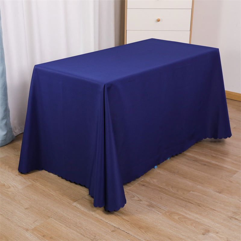 Tablecloth wedding event stall meeting engagement tablecloth red long table wholesale rectangular white polyester tablecloth