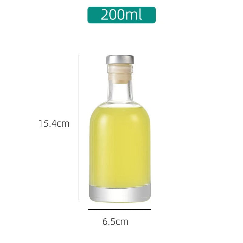 Wholesale vodka bottle yellow wine foreign wine bottle transparent self-brewing fruit wine bottle white wine bottle empty bottle frosted empty wine bottle
