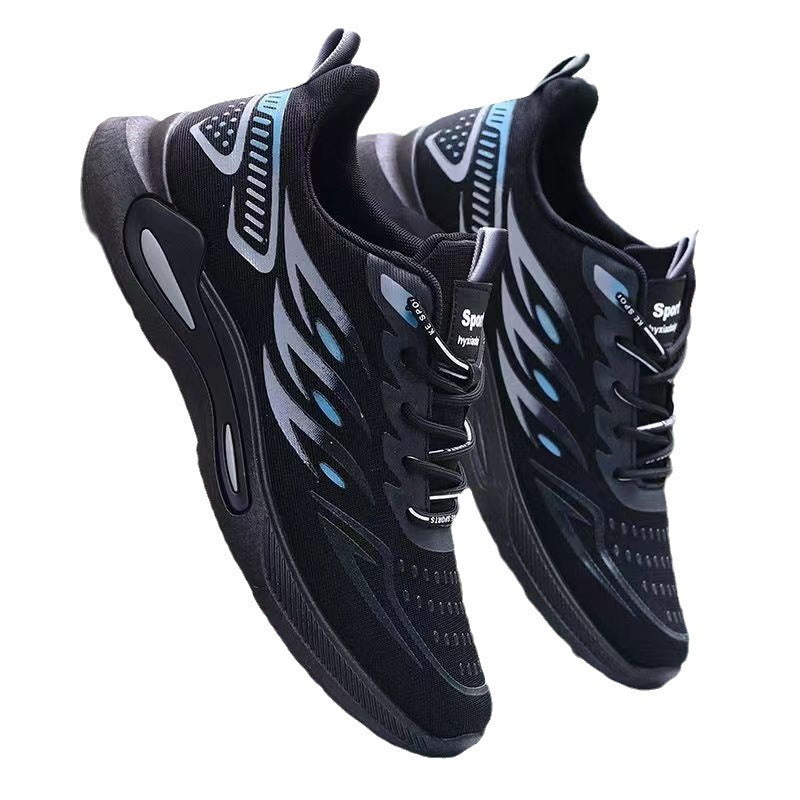 Ice silk mesh men's shoes 2025 new korean style trendy sneakers student soft sole running shoes breathable casual shoes