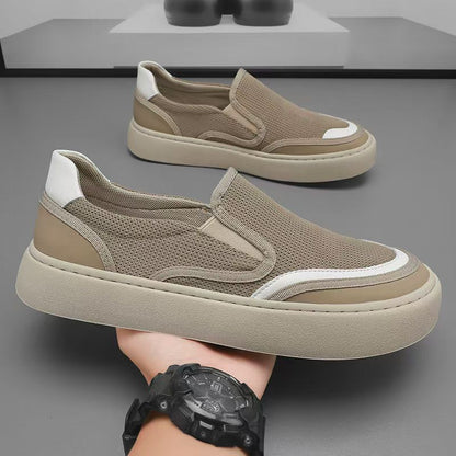 Men's summer new mesh breathable slip-on sneakers - minimalist, trendy, korean style casual athletic shoes