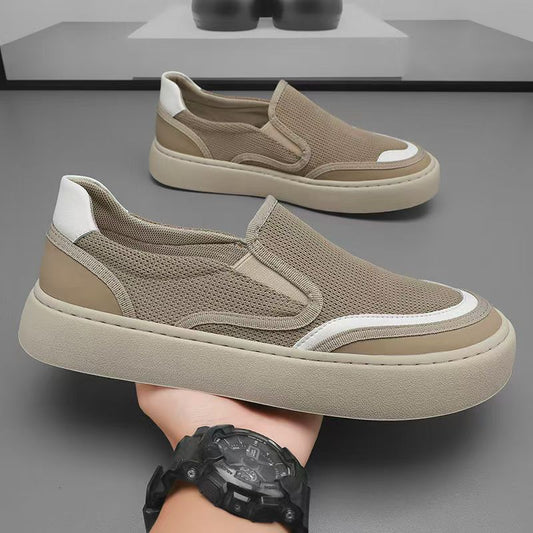 Men's summer new mesh breathable slip-on sneakers - minimalist, trendy, korean style casual athletic shoes