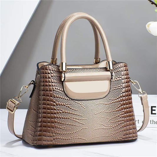 New trendy fashion women's bag - shoulder bag, crossbody bag, handbag - vintage crocodile pattern, large capacity, mom bag - dropshipping available