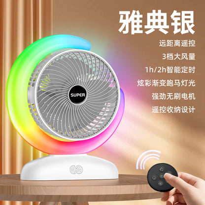 New arrival smart desktop fan usb rechargeable fan remote control timing desktop circulation fan mini handheld xiaofan