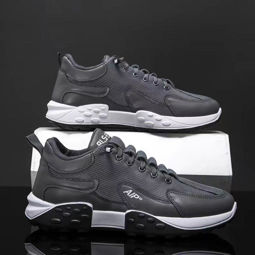 Cross-border men's shoes 2026 new Korean style low-top running shoes trendy non-slip thick-soled dad shoes breathable sports shoes