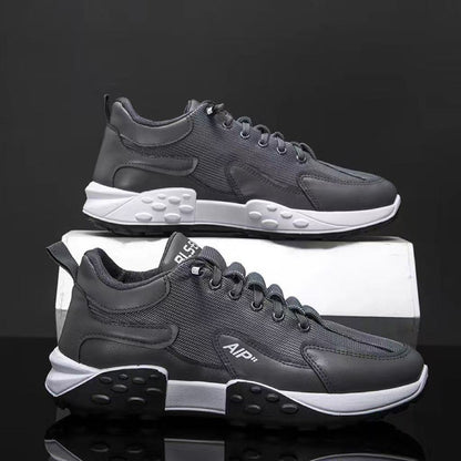 Cross-border men's shoes 2026 new Korean style low-top running shoes trendy non-slip thick-soled dad shoes breathable sports shoes