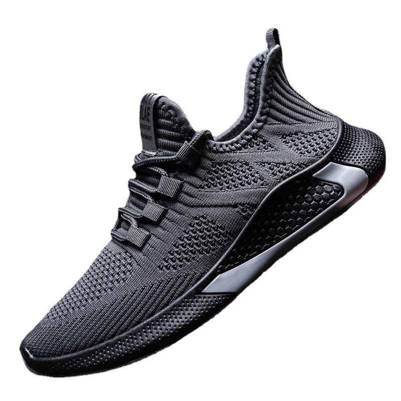 Flyknit men's shoes 2026 new korean style coconut shoes breathable mesh trendy shoes spring casual sports shoes men wholesale