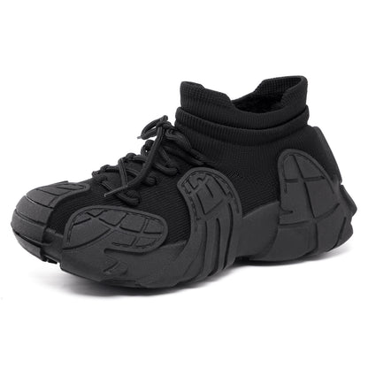Women's versatile spring sneakers: octopus design, thick-soled, flyknit casual shoes - plus size available for export