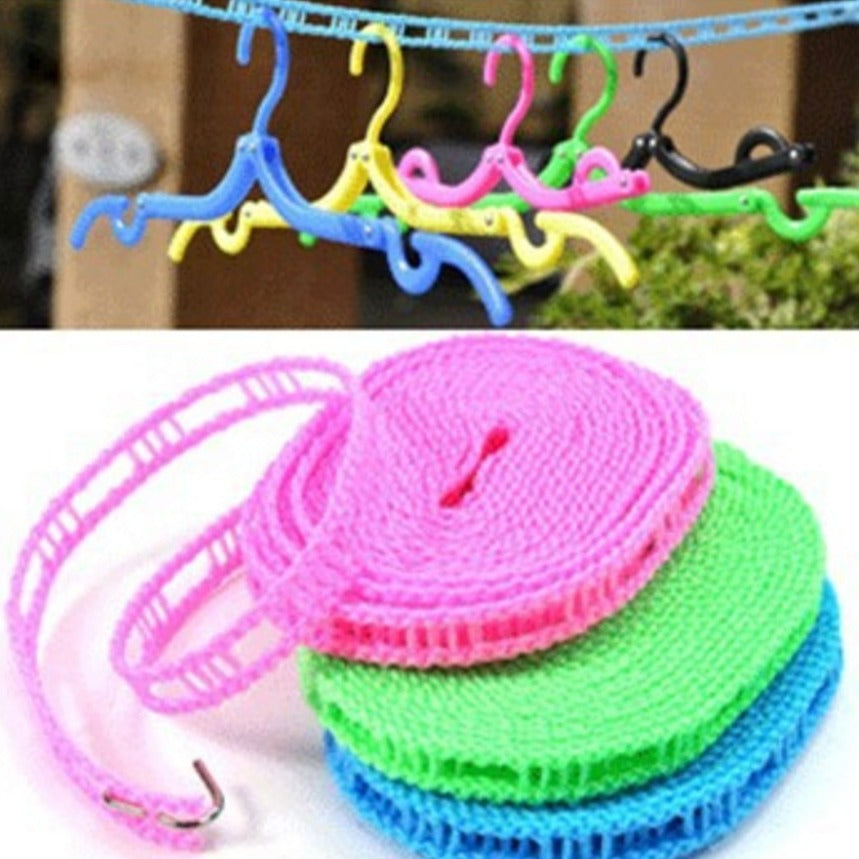 non-slip and windproof clothesline, fence-type clothesline 3 meters 5 meters drying rope, outdoor travel clothesline manufacturer