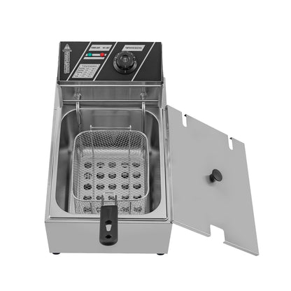 European standard electric deep fryer - commercial grade, large capacity - ideal for french fries, chicken wings, drumsticks, and dough sticks - stainless steel, perfect for street vendors