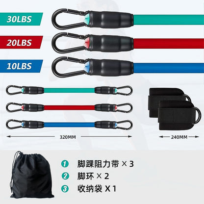 Buttocks belt gantry hip lift ankle resistance elastic trainer foot ring hip leg tension rope shaping slimming