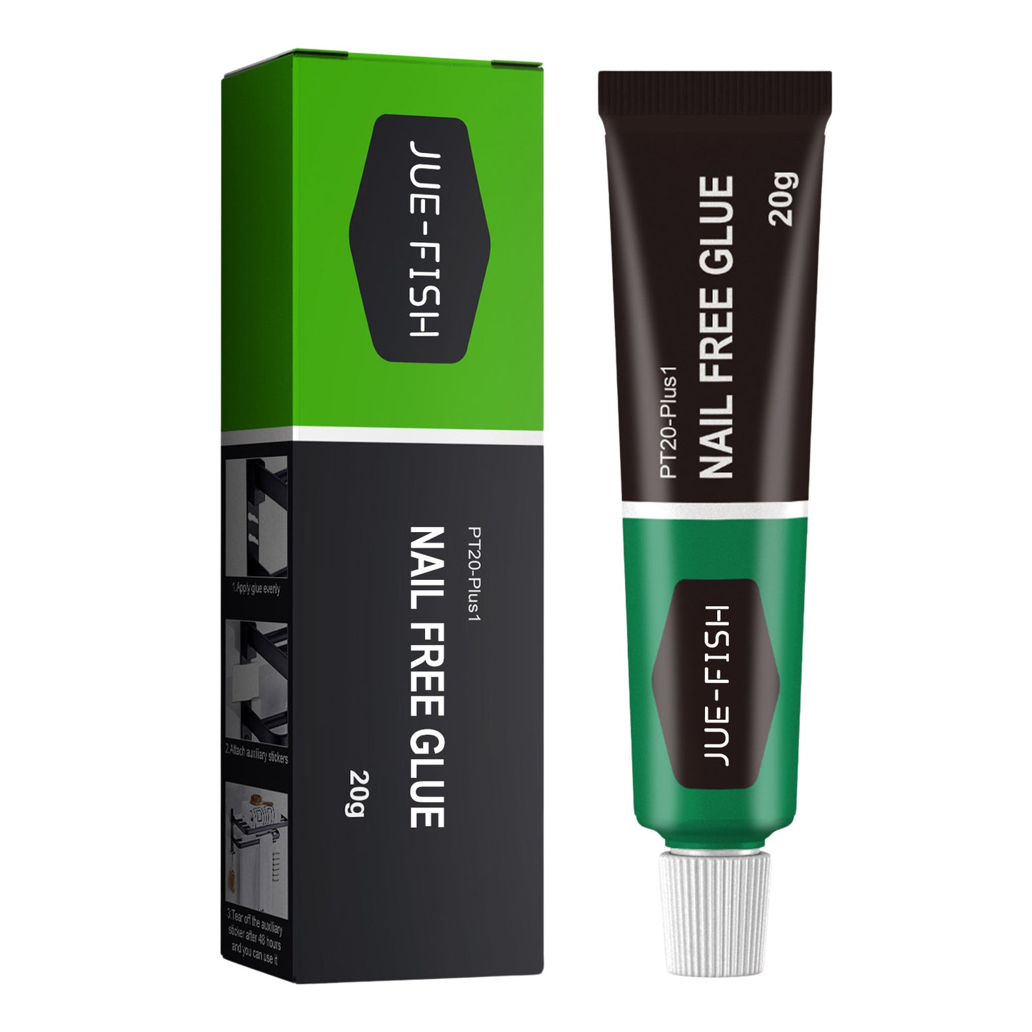 JUE FISH nail-free glue, high adhesion, quick-drying and reliable adhesion, metal plastic glass multi-functional adhesive