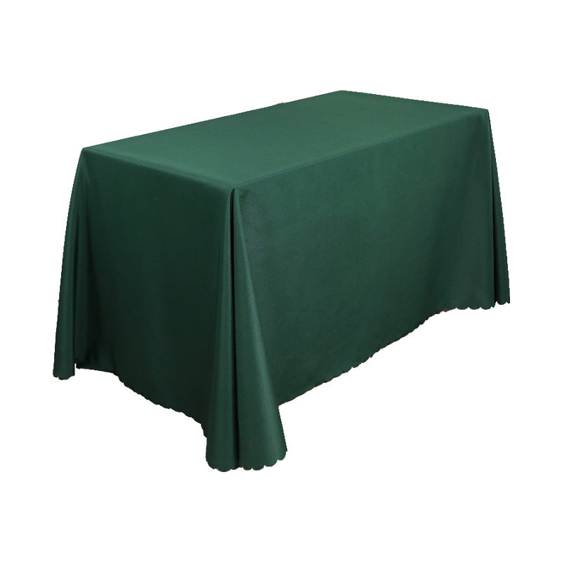Tablecloth wedding event stall meeting engagement tablecloth red long table wholesale rectangular white polyester tablecloth