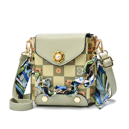 Trendy & chic girl's phone bag - 2026 new arrival: stylish crossbody bag, unique plaid coin purse - dropshipping available