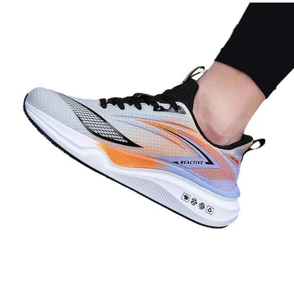 Breathable men's shoes 2025 cross-border new fishnet soft sole men's sneakers lightweight high-elastic running shoes for men