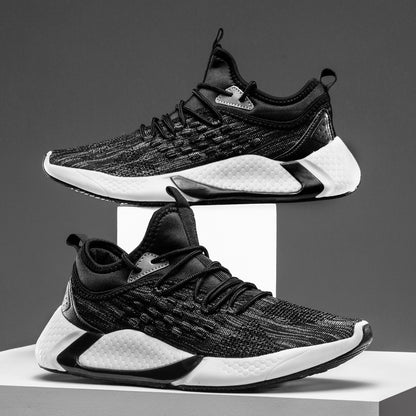 Customized flyknit yeezy sneakers 2024 new low-top lace-up athletic running shoes cross-border trade fashion men's shoes