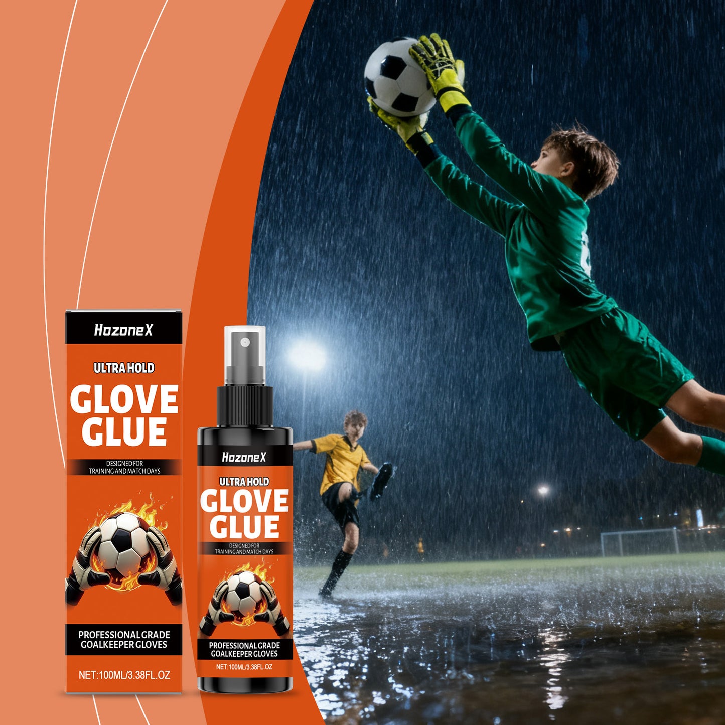 HOZONEX gloves anti-skid spray, football goalkeeper gloves anti-skid grip increases sticky sports accessories