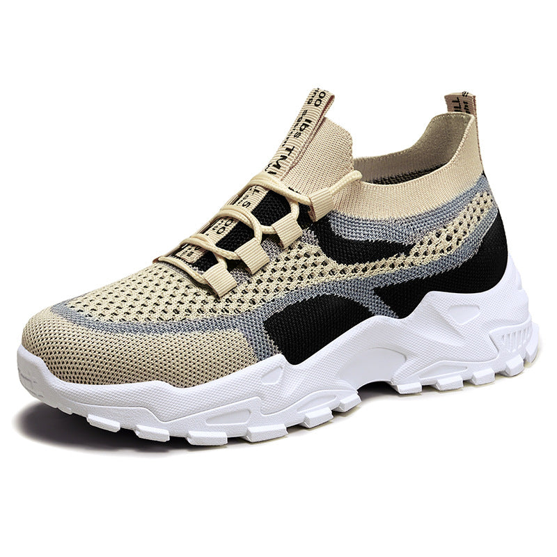 Women's fashion flats: spring new arrivals - casual, soft-soled, lightweight dad shoes, flyknit breathable mesh sneakers