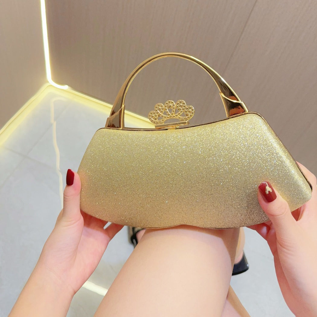 New diamond-encrusted hand bag wedding dress small bag women's birthday bar party banquet bag oblique span dinner bag
