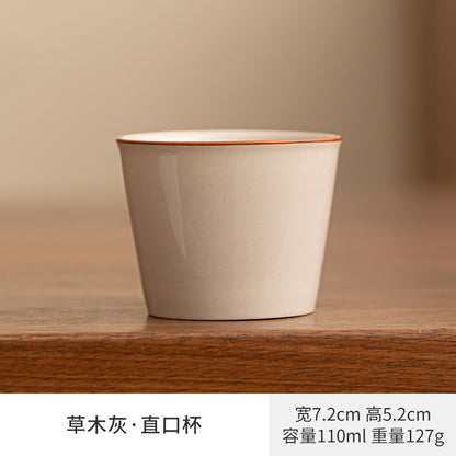 Ru kiln small thermos mug with lid ceramic stewing tea cup chinoiserie large capacity thermos office cup with handle