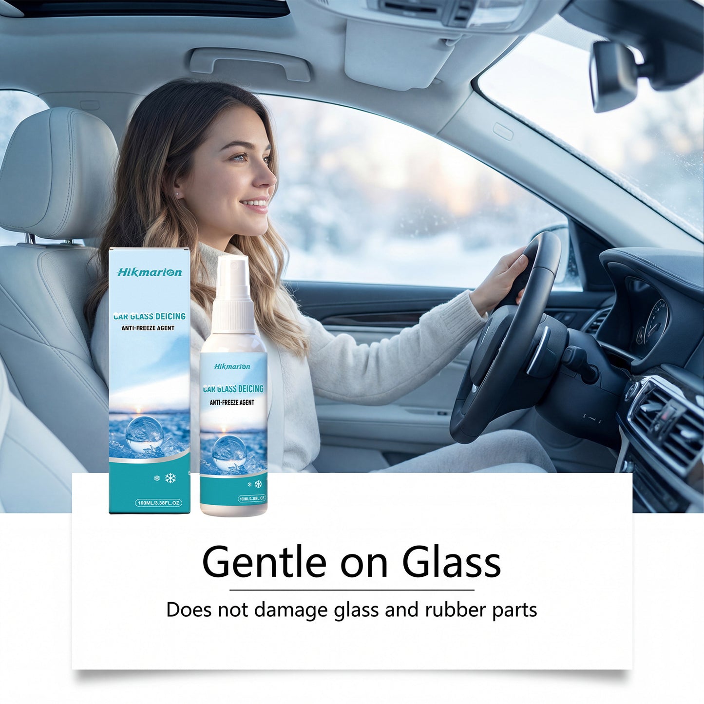 Hikmarion snow melting deicing spray, car glass deicing antifreeze, winter outdoor multi-scene application