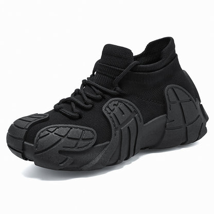 Women's versatile spring sneakers: octopus design, thick-soled, flyknit casual shoes - plus size available for export