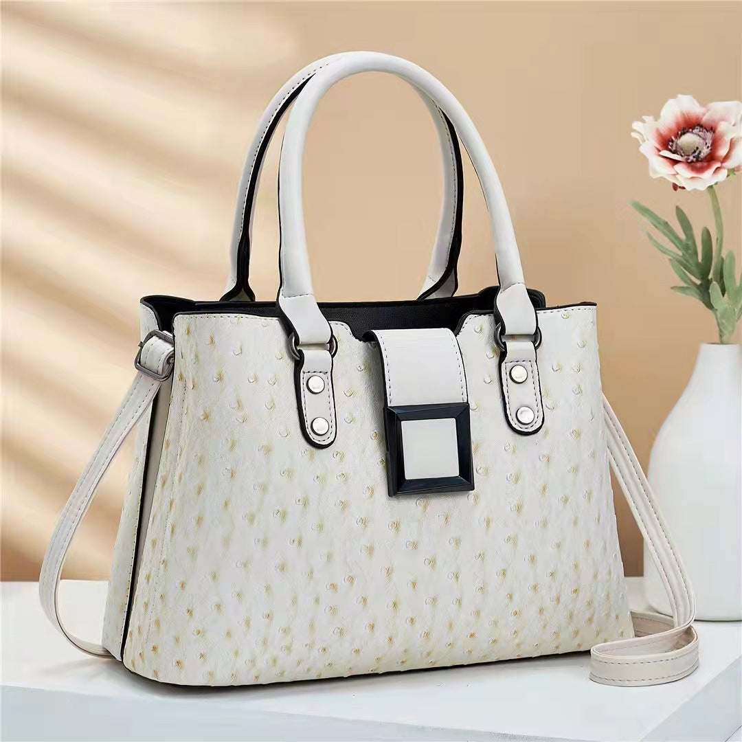 2026 spring new arrival: large capacity, vintage-textured shoulder & crossbody bag - premium korean-style mom bag - dropshipping available