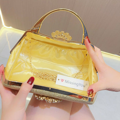 New diamond-encrusted hand bag wedding dress small bag women's birthday bar party banquet bag oblique span dinner bag