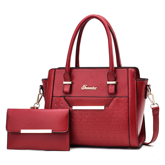 2024 winter women's bag new korean style large capacity mommy tote bag european and american elegant shoulder crossbody mother-daughter bag set