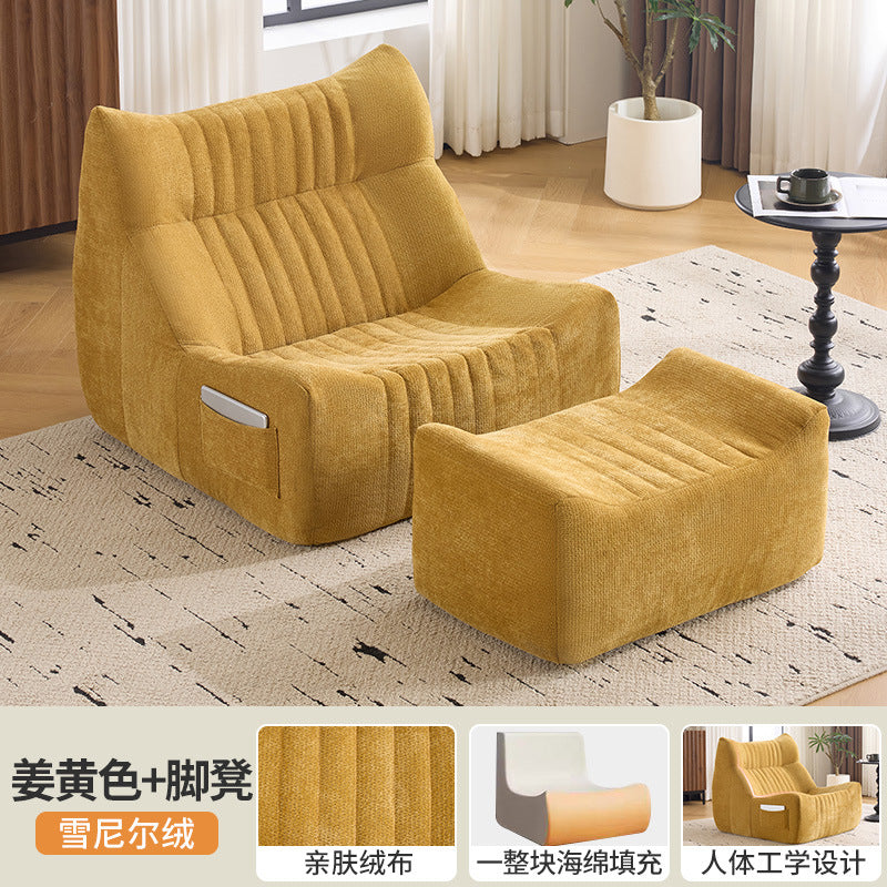 Bean bag chair - single seater, reclining, stress relief, small sofa for home, bedroom, balcony, rental, small apartment, single sofa